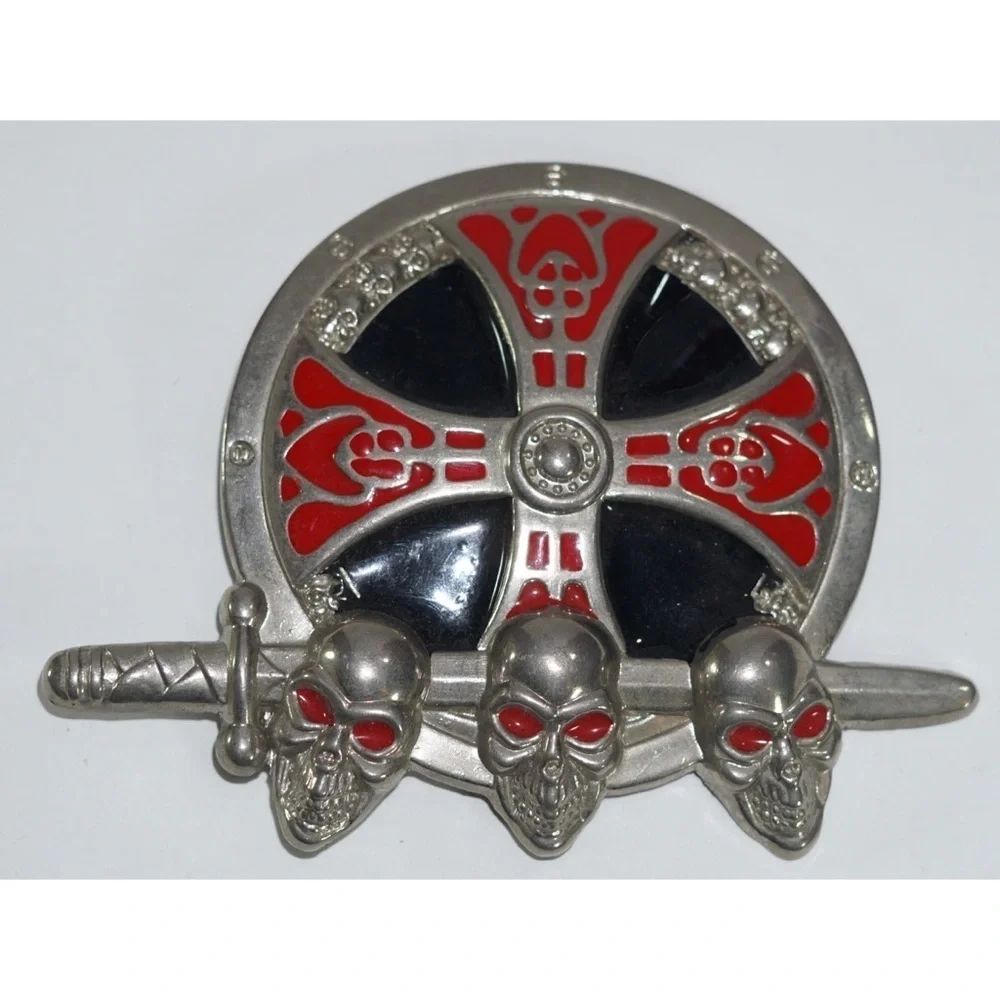 Iron Cross, Skull & Sword Belt Buckle